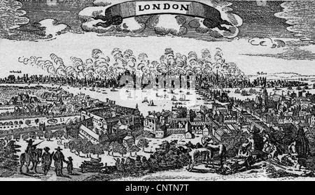 Brände, Great Fire of London, 2.9.1666 - 5.9.1666, zusätzliche-Rechte-Clearenzen-nicht verfügbar Stockfoto