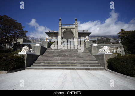 WORONZOW-Palast ALUPKA Krim UKRAINE 3. April 2012 Stockfoto