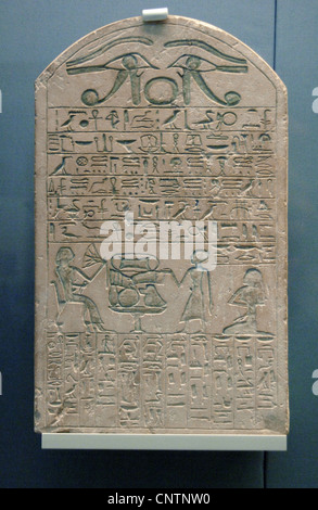 Funerary Stele von Sabu. Kalkstein. 1985-1795 BC. 12. Dynastie. Reich der Mitte. Herkunft unbekannt. Stockfoto