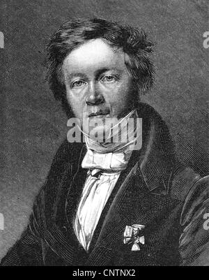 Mitscherlich, Eilhard, 7.1.1704 - 28.8.1869, deutscher Chemiker, Porträt, Holzgravur, 19. Jahrhundert, Stockfoto