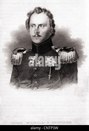 Wilhelm, 3.7.1783 - 28.9.1851, Prinz von Preußen, preußischer General, Porträt, Stahlstich, ca. 1825, Artist's Urheberrecht nicht gelöscht werden Stockfoto