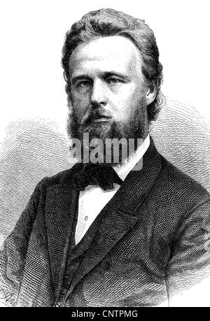 Friedrich Kapp, 1824-1884, ein deutsch-US-amerikanischer Rechtsanwalt, Schriftsteller und Politiker, historischen Holzschnitt, um 1870 Stockfoto