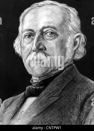Fontane, Theodor, 30.12.181 - 20.9.1898, deutscher Autor/Schriftsteller, Porträt, von Max Liebermann (1070-1935), Stockfoto
