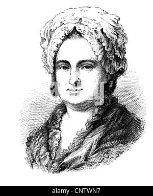 Catharina Elisabeth Goethe, 1731-1808, geboren Textor, Mutter von Goethe, historische Gravuren, ca. 1869 Stockfoto