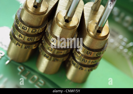 Kreditkarten-Sicherheit Stockfoto