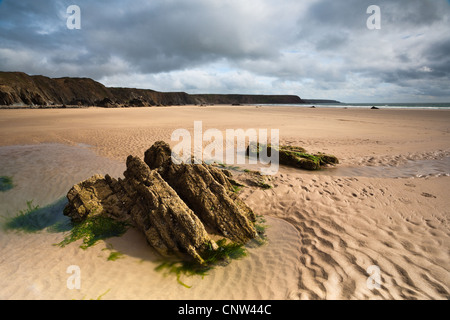 Foto von Marloes Sand an der Küste von Pembrokeshire, Wales Stockfoto