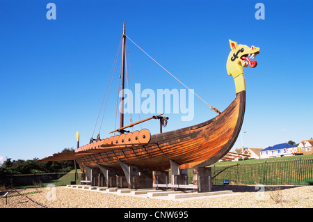 Großbritannien, Great Britain, England, Kent, Ramsgate, Viking Schiff Hugin in Pegwell Bay Stockfoto