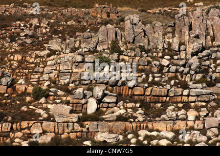 Felsformation in der Cederbergs am Malteserkreuz Wanderung, Südafrika, Western Cape, Cederberg Wilderness Area Stockfoto