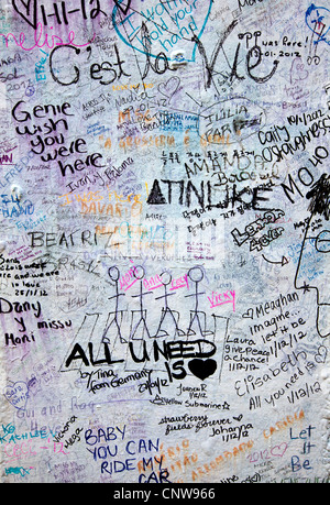 Europa-England-London-Graffiti in den Abbey Road Studios Stockfoto