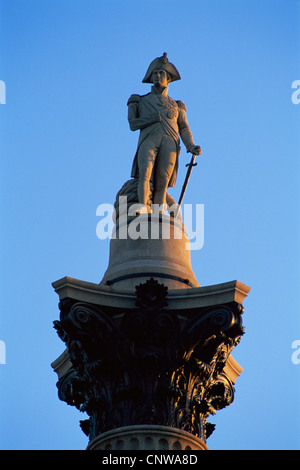 England, London, Trafalgar Square, Nelsons Säule Stockfoto