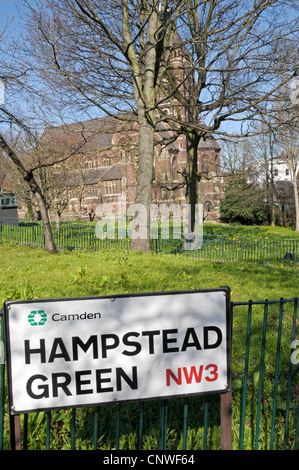 St.-Stephans Kirche Rosslyn Hill, Hampstead, von Hampstead grün. Stockfoto