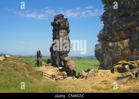 Rock-Nadel der Teufelsmauer, Deutschland, Sachsen-Anhalt, Harz Stockfoto