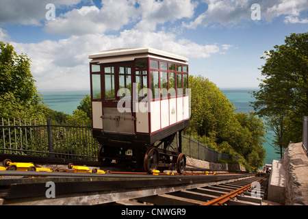 Großbritannien, England, Devon, Torquay, Babbacombe Cliff Railway Oddicombe Strand Stockfoto