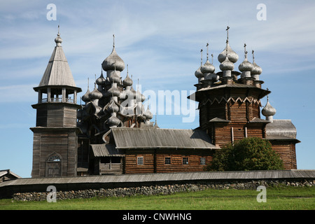 Kizhi Pogost auf Onega-See, Karelien, Russland. Stockfoto