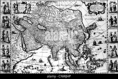 Karten, Karten und Seekarten, Karte von Europa, Asien und Afrika, 1623, Zusatzrechte-Clearences-nicht vorhanden Stockfoto