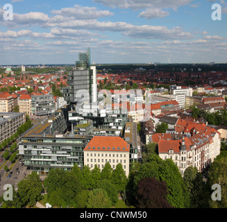 Zentrum von Hannover, Deutschland, gesehen von das neue Rathaus (Neues Rathaus) Stockfoto