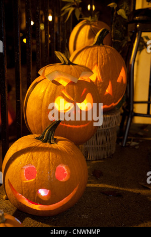 Halloween-Dekorationen in Georgetown Stockfoto