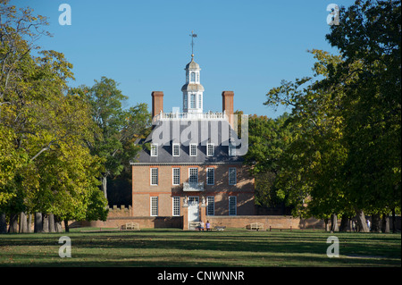 Des Gouverneurs in Colonial Williamsburg, VA Stockfoto