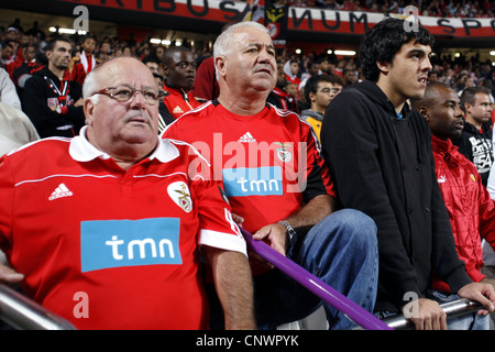 Benfica-Fußball-Fans, Estádio da Luz, Lissabon, Portugal Stockfoto