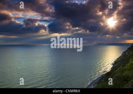 Sonnenuntergang an der Ostsee, Deutschland, Mecklenburg-Vorpommern, Hiddensee Stockfoto