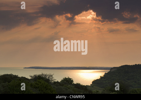 Sonnenuntergang an der Ostsee, Deutschland, Mecklenburg-Vorpommern, Hiddensee Stockfoto