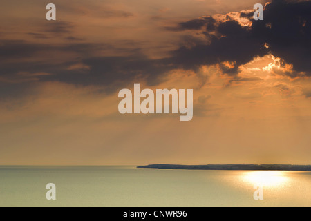 Sonnenuntergang an der Ostsee, Deutschland, Mecklenburg-Vorpommern, Hiddensee Stockfoto