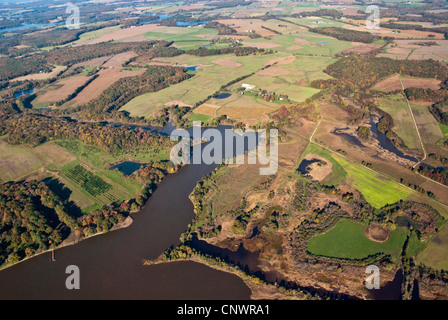 Luftbild der Chesapeake Bay in Chestertown MD Stockfoto