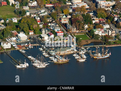 Luftbild der Chesapeake Bay in Chestertown MD Stockfoto