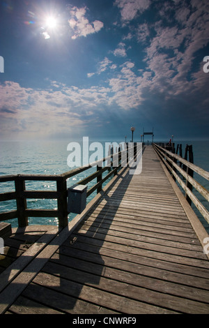 Boardwalk am D-Entrecasteau-Nationalpark, Meck-Pomm, Ostsee, Ostsee, Wustrow Stockfoto