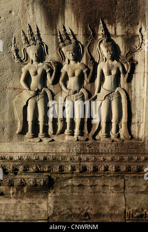 Apsaras. Befreiung von Angkor Wat, Kambodscha. Stockfoto