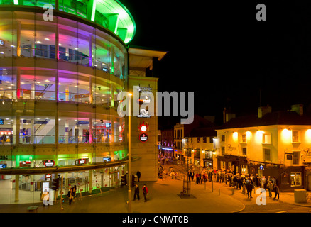 Das Cornerhouse nachts ein Freizeit-Komplex in der Innenstadt von Nottingham, England UK GB EU Europa Stockfoto