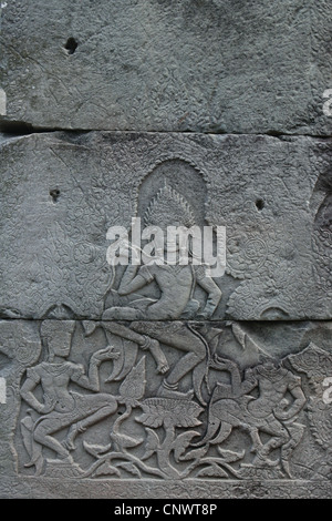 Apsara. Befreiung von der Bayon-Tempel in Angkor, Kambodscha. Stockfoto