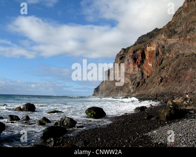 Steilküste auf Gomera, Valle Gran Rey, Playa de Ingles, Kanarische Inseln Stockfoto