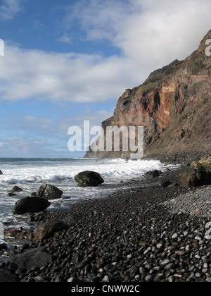Steilküste auf Gomera, Valle Gran Rey, Playa de Ingles, Kanarische Inseln Stockfoto
