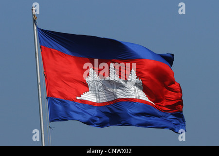 Nationalflagge von Kambodscha. Stockfoto