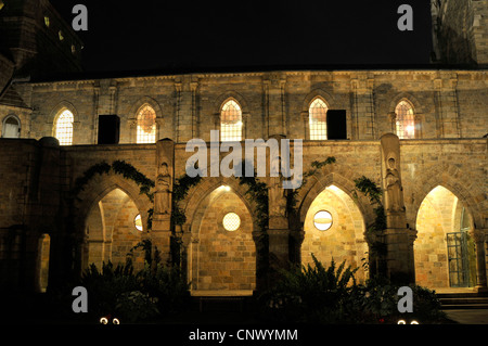 Wand von Bryn Athyn Kathedrale mit ilumination, der historische Bezirk, Pennsylvania, USA Stockfoto