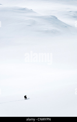 Skitourengeher im Gran Paradiso Nationalpark Italiens Stockfoto