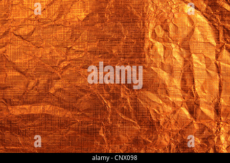 Hintergrund von orange metallic-Papier Stockfoto