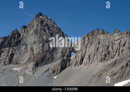 Glarus, stieß in der Tschingelhoerner mit Martinsloch, Schweiz Stockfoto