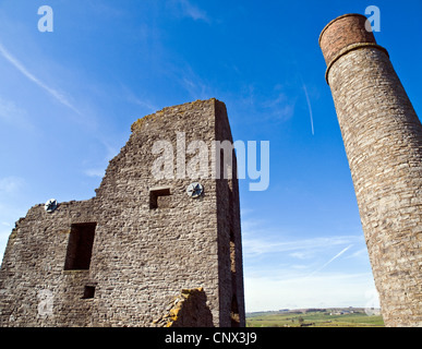 Magpie Mine, eine stillgelegte Mine in der Nähe von Sheldon im Peak District Stockfoto