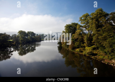 Ruhr-River im Morgen-Stimmung im Herbst, Wetter/Ruhr, Ruhrgebiet, Nordrhein-Westfalen, Deutschland Stockfoto