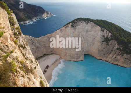 Schiff auf Schiff Wrack Strand, Griechenland, Zakynthos, Ionische Inseln, Zant Panagiotis Stockfoto