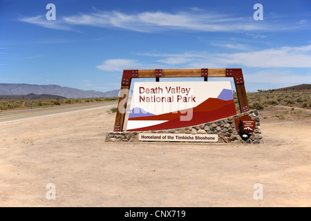 Eingang zum Death Valley Nationalpark, USA, Kalifornien, Death Valley Nationalpark Stockfoto