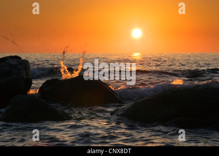 Sonnenaufgang in Costa Rei, Italien, Sardinien Stockfoto