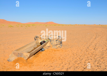 Qanat, Wasser-Management-System in der Wüste, Marokko, Sahara, Merzouga Stockfoto