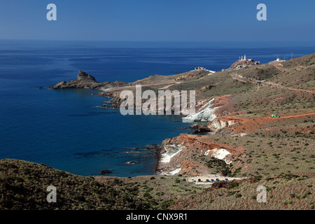 Küstenlandschaft in Cabo de Gata, Spanien, Almeria Stockfoto