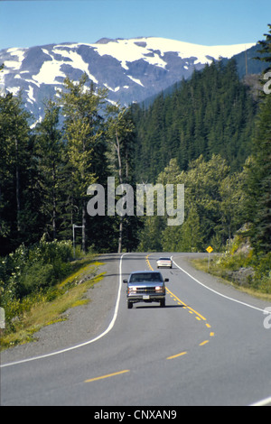 Reisen entlang der Glacier Highway auf dem Weg nach Stewart Alaska Stockfoto