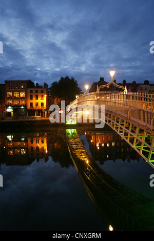 Die Ha'penny-Brücke, Dublin, Irland Stockfoto