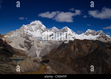 Nevado Santa Cruz (6259 m), Peru, Cordillera Blanca Stockfoto