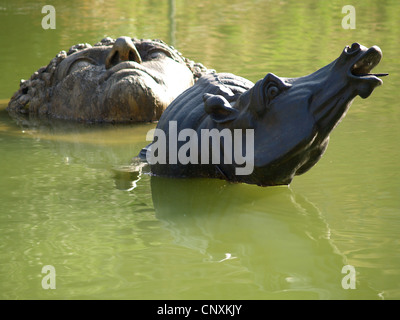 Heads-up von Hadrian im Pool des Hadrians Villa, Tivoli Stockfoto